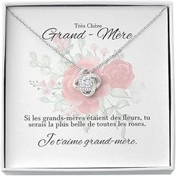 925 Sterling Silver Gift Grandmother Necklace, Grand Mere French Gift Grandma French Card Cadeau Grand Mere Grand Mere Keepsake Best Grandma Gift Custom Necklace-image-7