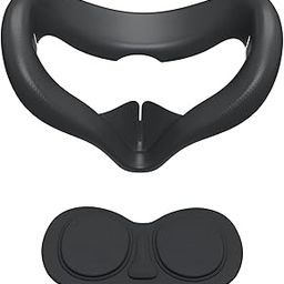 SUPERUS Silicone Face Cover Pad for Oculus/Meta Quest 2 with Lens Protector, Anti-Light Leakage Cleanable Face Pad & Lens Cover Accessories Kit Keep Your VR Headset Sweat-Free (Black)-11