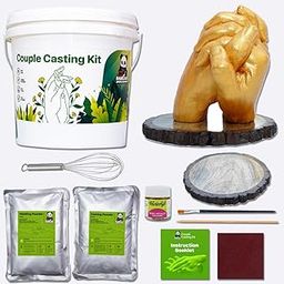 3D Couple Casting Kit with Wooden Base for Couple Hands, Casting Kit for Couples, Best Gift for Couples, Anniversary Gift, Birthday & Wedding Gift, Moulding Powder for Hand Casting-image-28