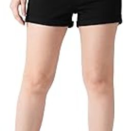 globus Women Black Slim Fit Mid Rise Hot Short-picture-15