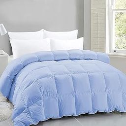 Purist Bedding Comforter Single Bed Size (60"x90" Inches Or 152cm x 228cm) Microfiber 500 GSM Sky Blue Color Blanket/Quilt/Rajai Single Size Comforter-image-0
