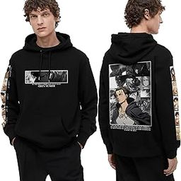 Eren Yeager Anime Graphic Hoodie | 100% Cotton Hooded Neck | Attack on Titan Printed Anime Hoodies for Men and Women-image-30
