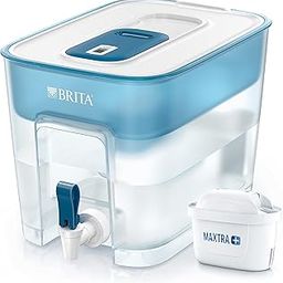 BRITA Flow Portable Water Filter| MicroFlow Technology reduces limescale, heavy metal & chlorine| Powerful Ion Exchange Pearls| Active Carbon| Non-Electric| Counter Top Installed| BPA-Free| 8.2L-22