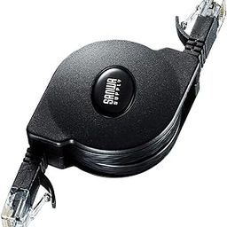 Sanwa Supply KB-MK19BK Automatic Winding CAT6A LAN Cable for Modems, Black-11