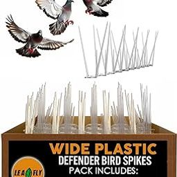 Leafly Bird and Pigeon Spikes, Pigeon Control Spikes Anti Bird Plastic Spikes for AC Balcony Railing Window Home Protection from Pigeon Dog Monkey Crow Kabootar Transparent (Bird_Spikes_10PCS)-19