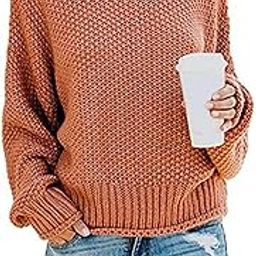 CALANDIS™ Womens Turtleneck Batwing Sleeve Oversized Pullover Sweater S Orange | Sweaters | Womens Clothing-image-25