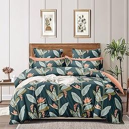 MORADO Glace Cotton Single Bed Quilt Cover/Duvet Cover/Rajai Cover/Blanket Cover with Zipper (60X90 Inches, DarkGreen Leaves)-image-47