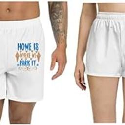 Men and Women Printed Regular fit Casual Polyester Couple White Shorts (ZPOD-0002911-set-XL_ms)-image-64