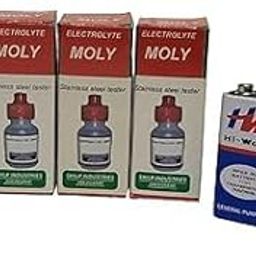 Stainless Steel Testing Liquid, Identification Solution Kit with 9V Battery (Pack of 4)-99