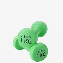 FITTTECH Vinyl Dumbbell Set with Non-SLip Grip, GYM Dumbbells, Dumbbells set for Home Workout, (Green, 1Kg Set of 2)-image-57