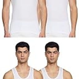Shiva Trading || Men's Waistcoats, Suits & Blazers || Men's White Round Neck Sleeveless Cotton Vest (Pack of 3) colour white-image-98
