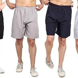 Plus Sizes Men's Solid Boxer | Casual Shorts for Men's | Cotton Blend Men's Shorts/Boxer Pack of 4-picture-2