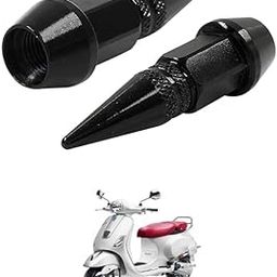 LOVMOTO Universal Spiked Valve Caps,Aluminum Alloy Dustproof and Waterproof Tire Valve Stem Caps, Suitable for Cars, Trucks and Motorcycles (2PCS Black) Comfortable with Elega-nte-image-27