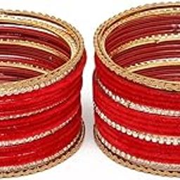 Jewellery for Women Velvet Maroon Bangles Set Women and Girls (Maroon)-41