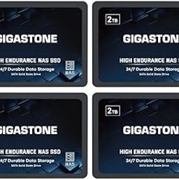 Gigastone Enterprise 2TB NAS SSD (4-Pack) 24/7 High Endurance Business Server Homelab Network Attached Storage Cache RAID 2.5" SATA III Internal Solid State Drive 3D NAND SLC Cache Memory Expansion-16