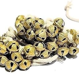 ELEGANT CASA Anklets Soul Brass Ghungroo With Cotton String in Velvet Storage Bag Ankle Bells for Classical Kathak, Bharatnatyam Kuchipudi, Odissi Dance For Woman, Man -1 Set-image-32