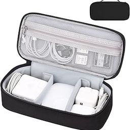 House of Quirk Travel Cord Organizer, Electronic Organizer, Travel Cable Organizer, Portable Waterproof Tech Organizer for Cable, Cord, Charger, Phone, Earphone (Black, Polyester)-image-68