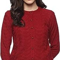 Amazing Stylish Semi Winterwear Sweaters with Cardigans for Women Fullsleeve Longline Round Neck with Button Acrylic Woolen Soft Wool Blend Solid Cardigans -1223-picture-15