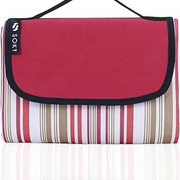 SOKT Outdoor Picnic Mat Blanket Extra Large for Beach Mat Foldable Lightweight Waterproof Sand Rectangular Mat for Beach Camping Hiking Park Patio (150 X 180 Cm Brown)-image-59