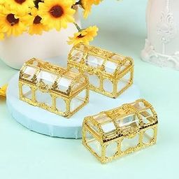SATYAM KRAFT 6 Pcs Big Golden Decorative Gift Box | Multipurpose Storage for Ring Jewelry Box, Candy Storage Wedding, Return Gifts, Jewelry | Box Traditional & Festive Gifting (Big, 8 cm x 5 cm)-2