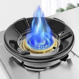 SHRI MODESHWARI ENTERPRISE BLACK Premium Gas Saver Burner Stand Gas Chula Burner Gas Saver Stand Jali Ring Fire & Windproof Energy Saving 4 Legs Supported For Indian Gas 0.7MM(Multicolour) (3)-image-42