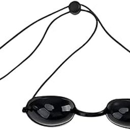 KOSTECH Safety IPL ND-Yag Laser Goggles Eye Patch - Laser Protection Glasses for Cosmetic Laser Treatment, |Protection UV Black Glasses for Patients in IPL UV Infrared Laser Light Therapy (Pack of 1)-21