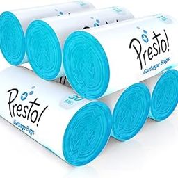 Amazon Brand - Presto! Garbage Bags, Medium - 30 bags/roll (Pack of 6, Blue, For Dry Waste)-31