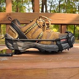 UJEAVETTE® 1 Pair 24 Teeth Anti-Slip Ice Snow Shoe Walk Cleats Grips Crampon Traction L-image-67