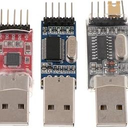 UniQMart Lot 3pcs USB to TTL PL2303 Module + CP2102 Module + CH340 Module with Cable-22