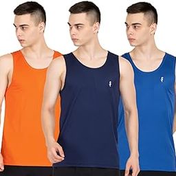 Men's Round Neck Solid Vest | Premium Super Soft Polyester | Ultra Light Gym Vest | Sport Vest Odor Free Pack of 3-image-48