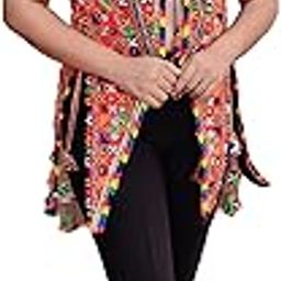 Navratri Special Tradiotional Pure Cotton Embroidered Waist Coat Style Kutchi Koti Jacket For Women (Free Size)-image-57