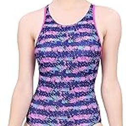 Women's Nylon One Piece Brighter Printed V-Racer Back Swimsuit (LA_LS_542_Multi)-image-3