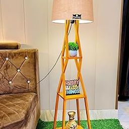 Italian Wooden Cross Design Floor Lamp with Jute Drum Shade – Includes Bulb, Wiring & E27 Holder (Pack of 1)-picture-27