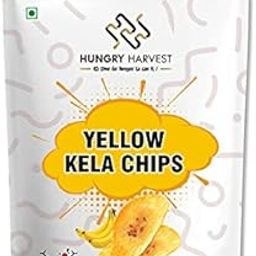 Hungry Harvest Yellow Home Made Tasty Banana Chips / Kela Wafers 100 Gram-image-94