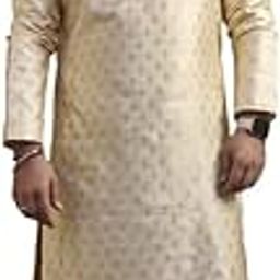 3D Jacquard Men's Kurta Dhoti Ethnic Set for Men-picture-16