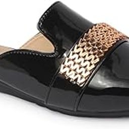 Women's Woven Detail Patent Comfort Mules-image-54