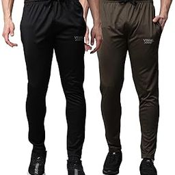 Men Regular Fit Trackpants Multicolored X-Large Pack of 2-Dryfit_D10_BLK_OLV_02-XL-image-38