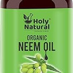 Holy Natural Organic Neem Oil (300ml) | Cold-Pressed, Pure, No GMO, Chemical Free | For Moisturizing & Healing | Dry Skin & Hair Growth-36