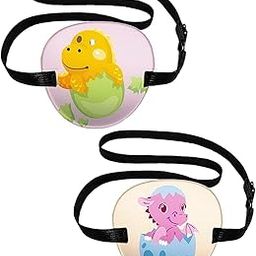 2 PCS Eye Patch, Eye Patch for Kids, Eye Patches for Lazy Eye, Reusable Eye Patch, Reusable Eye Cover for Halloween Christmas Pirate Theme, Cartoon Eyepatch (multicolour 1)-image-0
