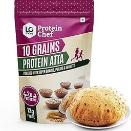 Protein Chef 10 Grain Atta 1Kg| Double Protein roti| Multigrain Atta Flours| High Fibre| Soft, Fluffy & Tasty Chakki fresh Rotis| Natural Ragi, Wheat, Jowar, Bajra, Millet Flours for Weight Management-29