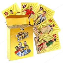 SHAKTISM World Football Star Gold Cards,Football Trading Card, Soccer 2024 World Cup Football Star, UEFA Champions League, Pack of 55 (World Football Star Soccer Card Golden)-picture-32