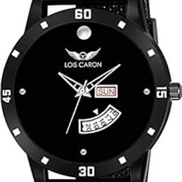 LOIS CARON Trending Day and Date Function Quartz Watch for Men and Boys – Ideal for College and Office-picture-0