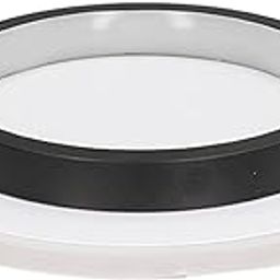 Ubervia Ceiling Light, Simple Fashionable Delicate Texture Round Ceiling Lamp Black Acrylic Aluminum Alloy for Hallway (White Light)-image-19