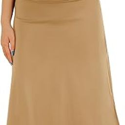 Womens Skorts Modest Knee Length Skirts Athletic Midi Active Running Skirt-image-49
