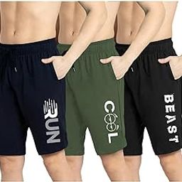West Gate Clothing Plus Size Men's Regular Fit Shorts Combo (Pack of 3)-image-40