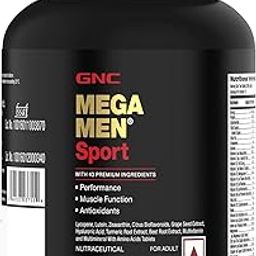 GNC Mega Men Sport Multivitamin for Men | 60 Tablets | 43 Premium Ingredients | Boosts Muscle Performance | Antioxidant Rich | Supports Prostate Health | Protects Heart & Vision | Formulated In USA-21