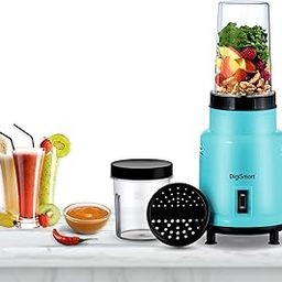 DIGISMART Nutri Mixer Grinder With 2 Jar | 500 Watt | Long Lasting Shock Proof Abs Body | Heavy Duty Motor Multi Purpose Blade Come With 1 Years Warranty (Blue)-20