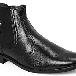 Genuine Leather Hight-Top Flat Boots | Chelsea Boots for Men-image-58