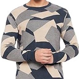 Stardust Men Full Sleeve Self Design Sweater-image-2