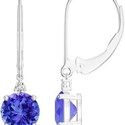 Goldhartz 2 Ct. Natural Amethyst 6 mm Leverback Earrings for Women in 14k Gold Micron Plated 925 Sterling Silver, January Birthstone Dangle Earrings Jewelry for Her-image-18